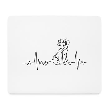 Heartbeat Dog - Mouse Pad (horizontal) - white - Front