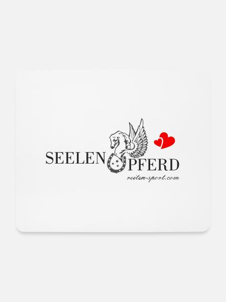 Seelenpferd - Mousepad (Querformat) - Weiß