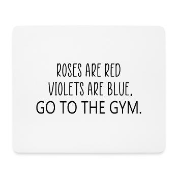 roses sont rouges gym citation - Tapis de souris (format paysage) - blanc - Devant