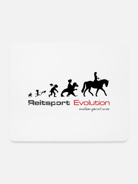 Reitsport Evolution - Mousepad (Querformat) - Weiß