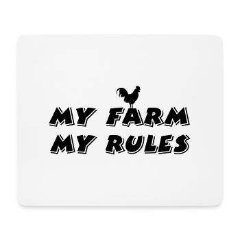 Ferme - Tapis de souris (format paysage) - blanc - Devant