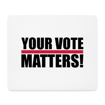 votre vote compte citation - Tapis de souris (format paysage) - blanc - Devant