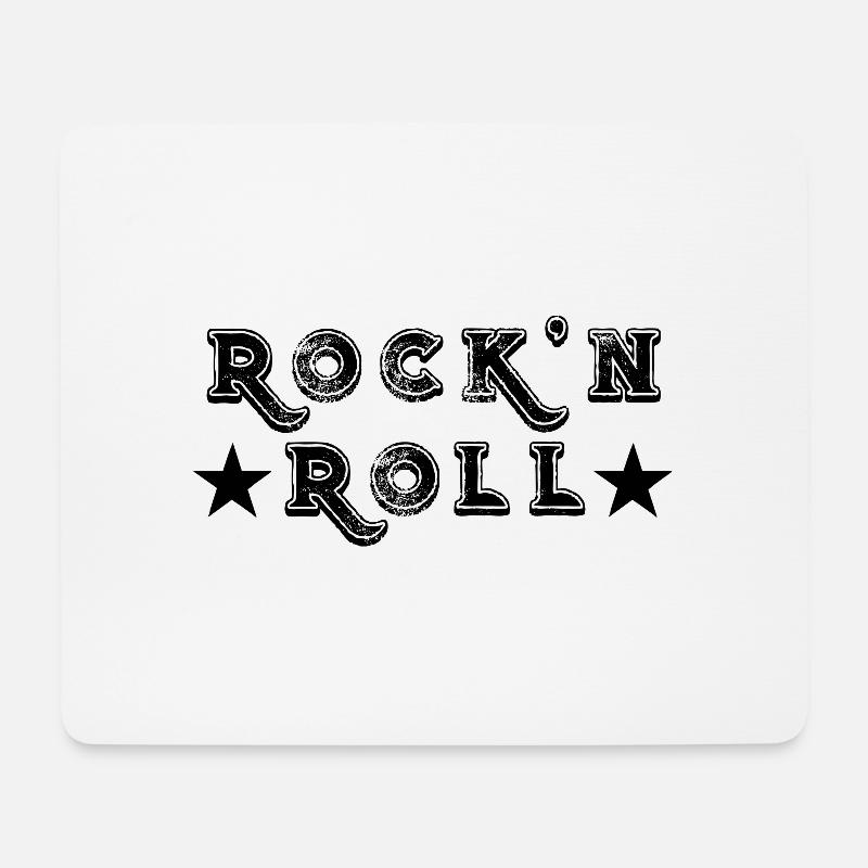 Rock'n Roll - Mousepad (Querformat) - Weiß