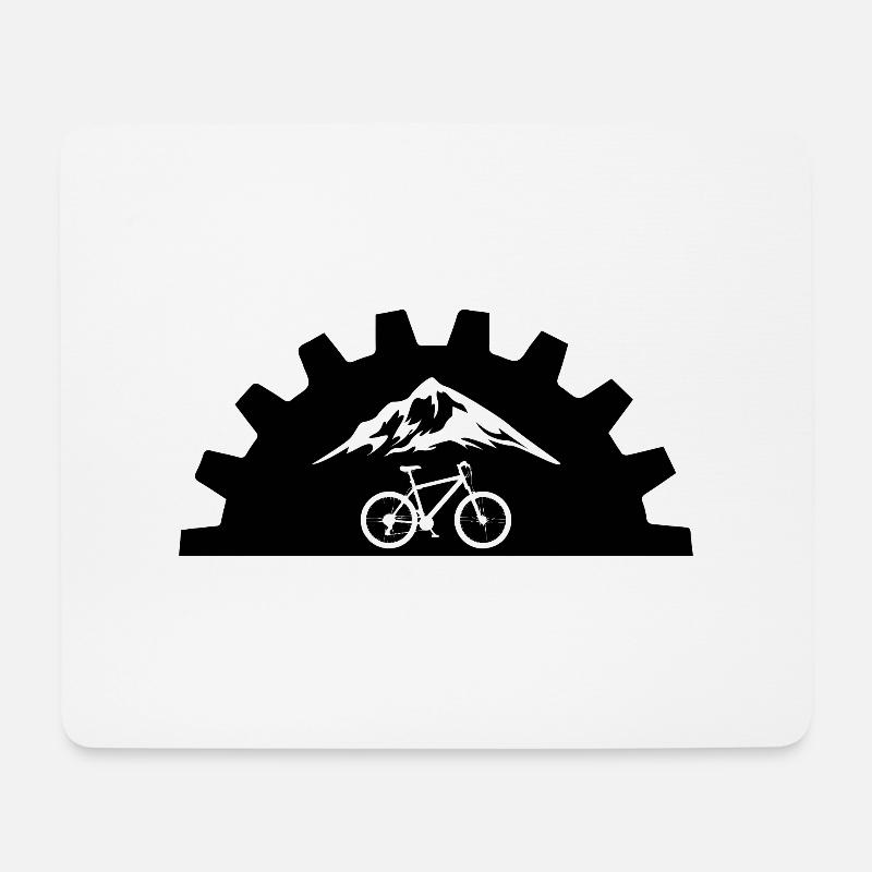 Mountainbiker Radsport - Mousepad (Querformat) - Weiß
