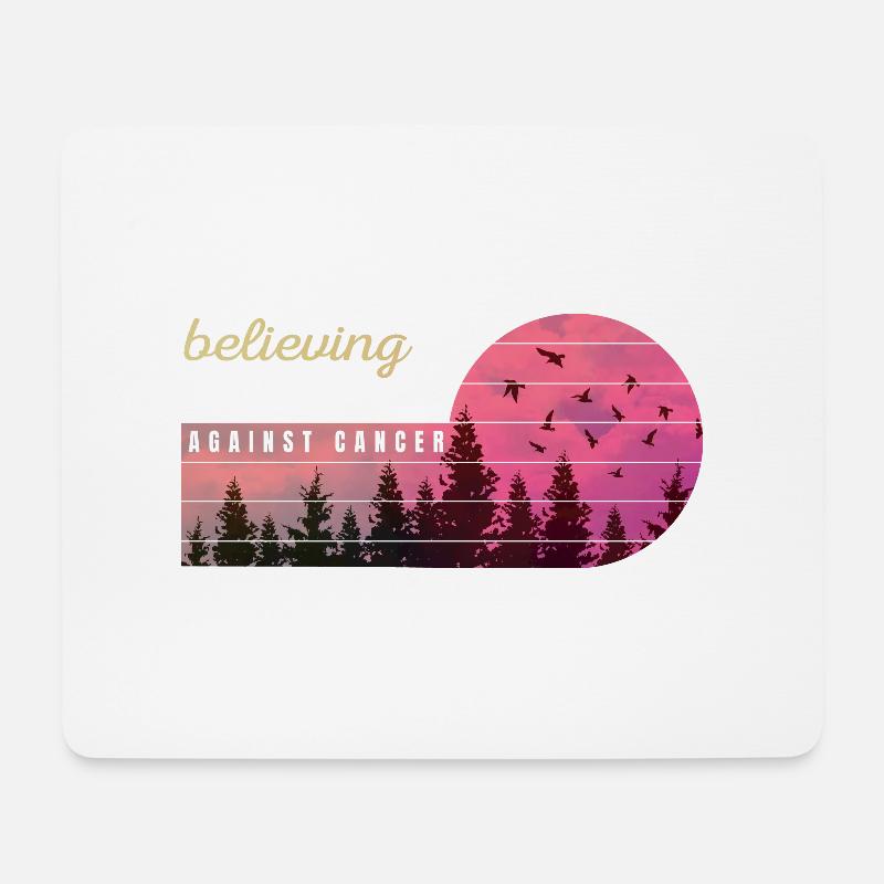 Motivierender Glaube an fröhliche Kämpfer - Mousepad (Querformat) - Weiß
