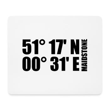 Maidstone Koordinaten - Mousepad (Querformat) - Weiß - Vorne