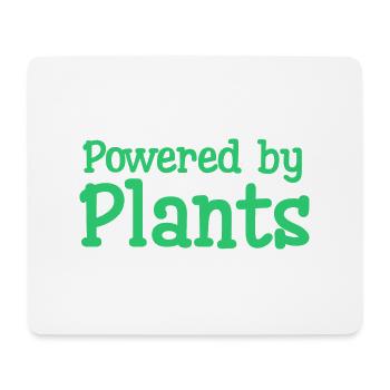 Powered by plants - Mouse Pad (horizontal) - white - Front