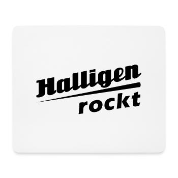Halligen rockt - Textdesign mit Stadtnamen - Mousepad (Querformat) - Weiß - Vorne