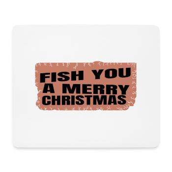 fish head birthday present idea adorable animals - Mousepad (Querformat) - Weiß - Vorne