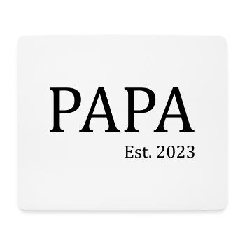 Papa est. 2023 - Tapis de souris (format paysage) - blanc - Devant