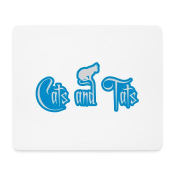 cats and tats Zitat - Mousepad (Querformat) - Weiß - Vorne