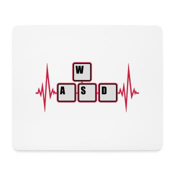 WASD Keyboard Keys Gamer - Mouse Pad (horizontal) - white - Front