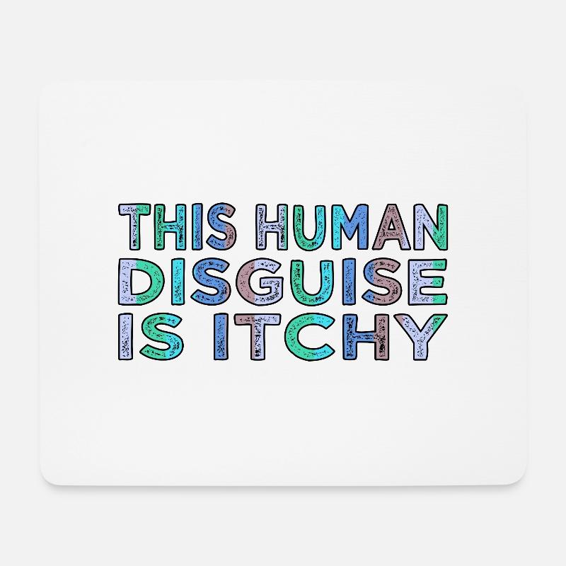 science fiction alien puns alien lover - Mousepad (Querformat) - Weiß