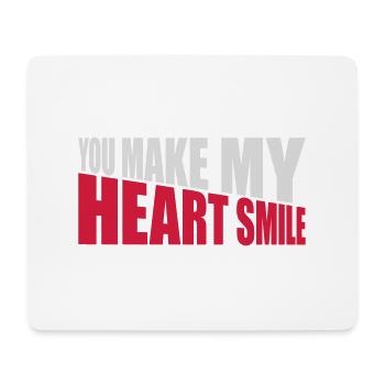 Faire sourire mon cœur - Tapis de souris (format paysage) - blanc - Devant