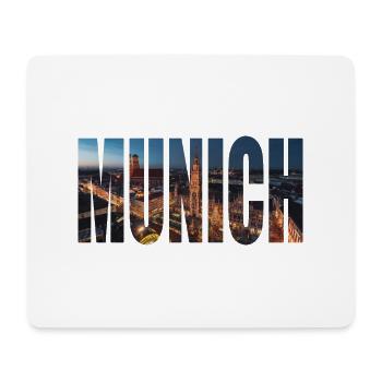 MUNICH SKYLINE NIGHT München - Mouse Pad (horizontal) - white - Front