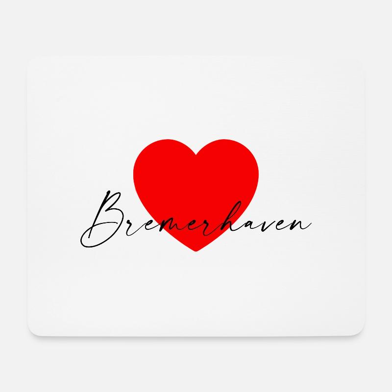 i Love Bremerhaven - Mousepad (Querformat) - Weiß