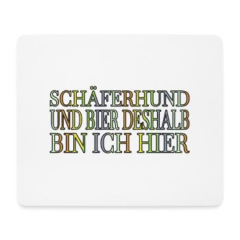 lustige tshirts lieblingshund junggesellenabschied - Mousepad (Querformat) - Weiß - Vorne