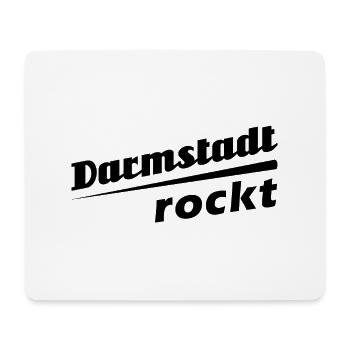 Darmstadt rockt - Textdesign mit Stadtnamen - Mousepad (Querformat) - Weiß - Vorne