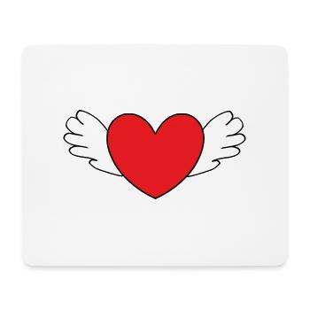 Saint-Valentin cœur rouge, st.valentin - Tapis de souris (format paysage) - blanc - Devant
