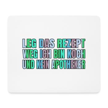 berufung küchenhilfe weihnachten veganer grillen - Mousepad (Querformat) - Weiß - Vorne