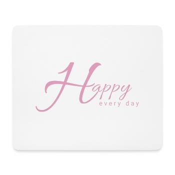 Happy - Mouse Pad (horizontal) - white - Front