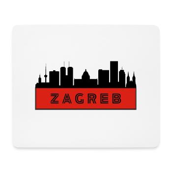 Ville de Zagreb - Croatie - Tapis de souris (format paysage) - blanc - Devant