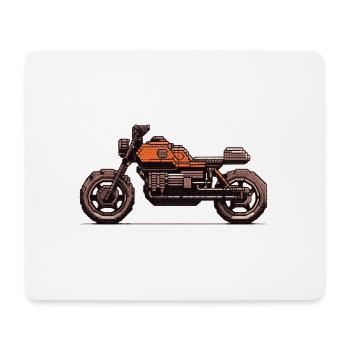 8 bit vintage motorcycle for motorcyclists - Mouse Pad (horizontal) - white - Front