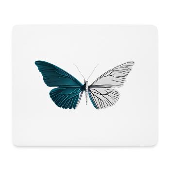 Papillon minimaliste - Tapis de souris (format paysage) - blanc - Devant