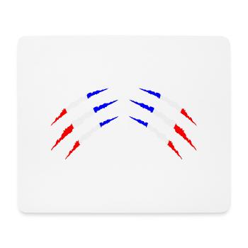 Griffes France 2 - Tapis de souris (format paysage) - blanc - Devant