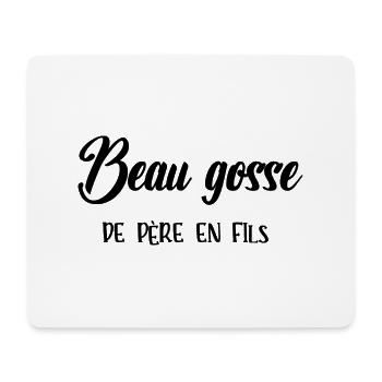 beau gosse de père en fils - Tapis de souris (format paysage) - blanc - Devant