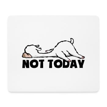 Not today - Müde und faul - Lama - Mousepad (Querformat) - Weiß - Vorne