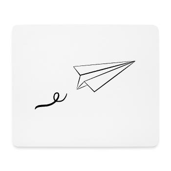 Avion en papier - Tapis de souris (format paysage) - blanc - Devant