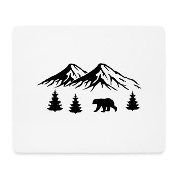 Mountains Bear Nature - Mouse Pad (horizontal) - white - Front