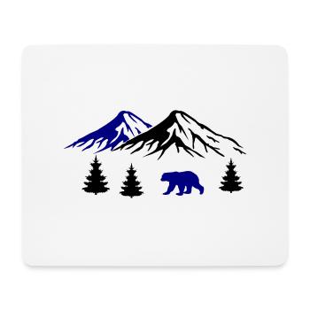 mountains, bear, nature - Mouse Pad (horizontal) - white - Front