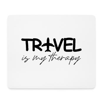 Le voyage est ma thérapie | dictons drôles - Tapis de souris (format paysage) - blanc - Devant