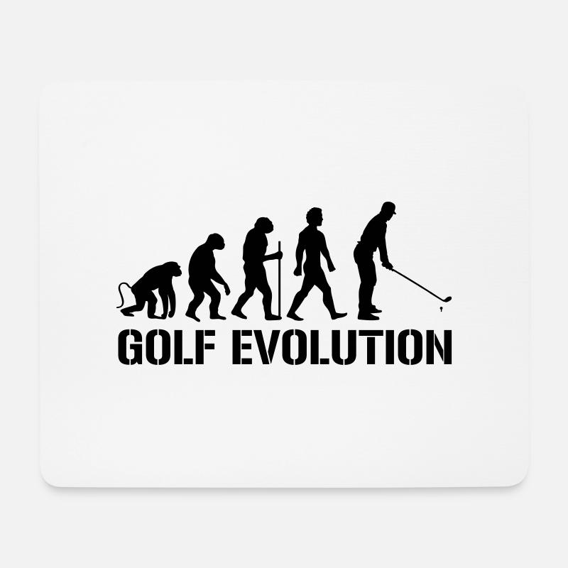 evolution golf - Mousepad (Querformat) - Weiß