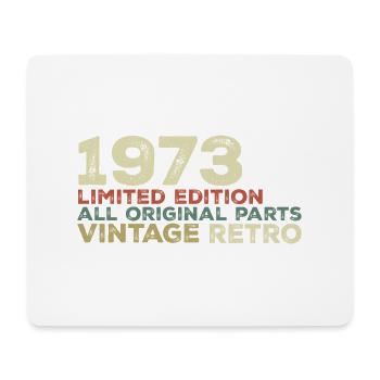 1973 né cadeau d’anniversaire vintage 1973 Retro - Tapis de souris (format paysage) - blanc - Devant