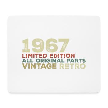 1967 né cadeau d’anniversaire vintage 1967 Retro - Tapis de souris (format paysage) - blanc - Devant