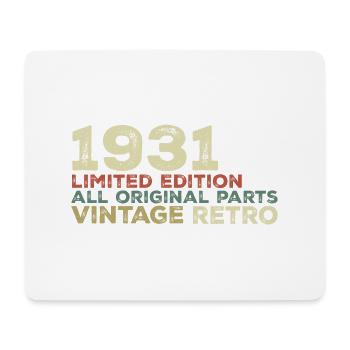 1931 Born Vintage 1931 Retro Birthday Gift - Mouse Pad (horizontal) - white - Front
