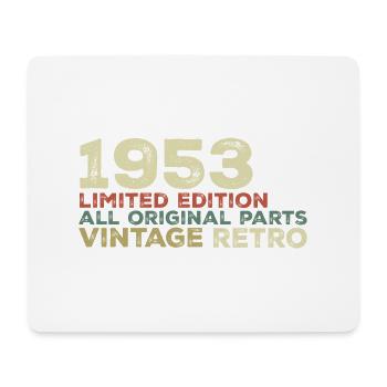 1953 Born Vintage 1953 Retro Geburtstagsgeschenk - Mousepad (Querformat) - Weiß - Vorne
