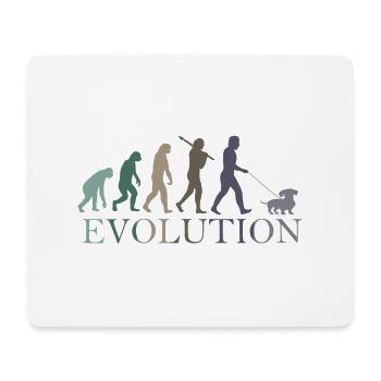 ÉVOLUTION DU TECKEL RÉTRO - Tapis de souris (format paysage) - blanc - Devant