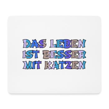 Geek Birthday Funny Cat Cool Fawn Cat Bday - Mouse Pad (horizontal) - white - Front