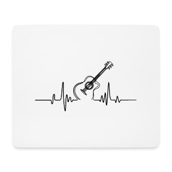 Music Guitar Guitar Heartbeat Instrument Guitar - Mouse Pad (horizontal) - white - Front