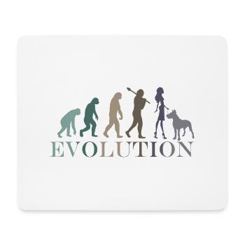 Evolution Great Dane Female Retro Minimalism - Mouse Pad (horizontal) - white - Front