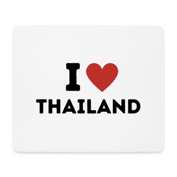I Love Thailand - Schwarze Schrift - Mousepad (Querformat) - Weiß - Vorne