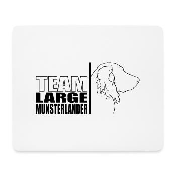 TEAM Large Münsterlander Dog Dog Wilsigns - Mouse Pad (horizontal) - white - Front