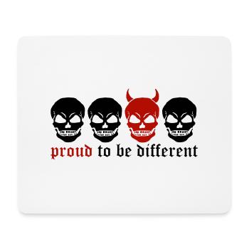 DIFFERENT SKULL - 2C - Mouse Pad (horizontal) - white - Front
