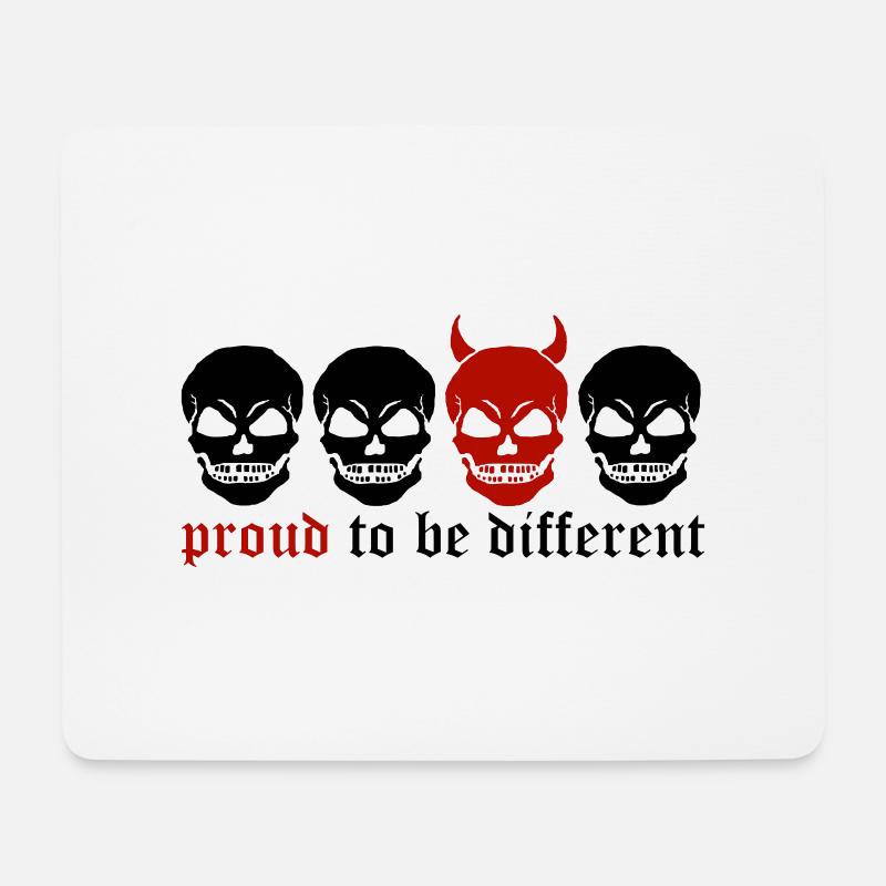 DIFFERENT SKULL - 2C - Mousepad (Querformat) - Weiß
