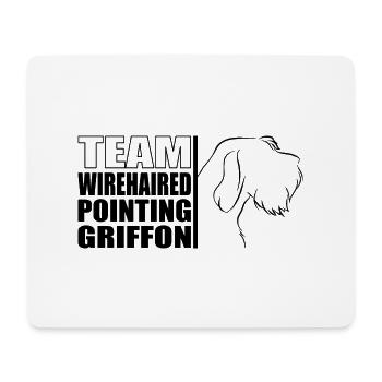 TEAM Chiens griffons d’arrêt à poil dur Wilsigns - Tapis de souris (format paysage) - blanc - Devant