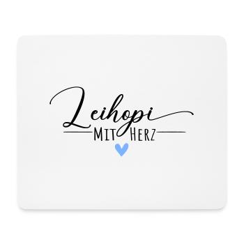 Leihopi mit Herz - Mousepad (Querformat) - Weiß - Vorne